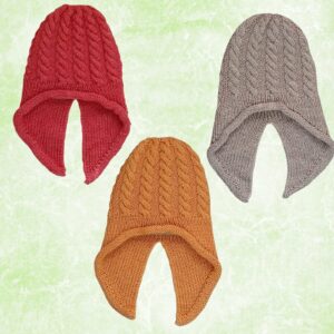 hand-knitted wool earflap hat